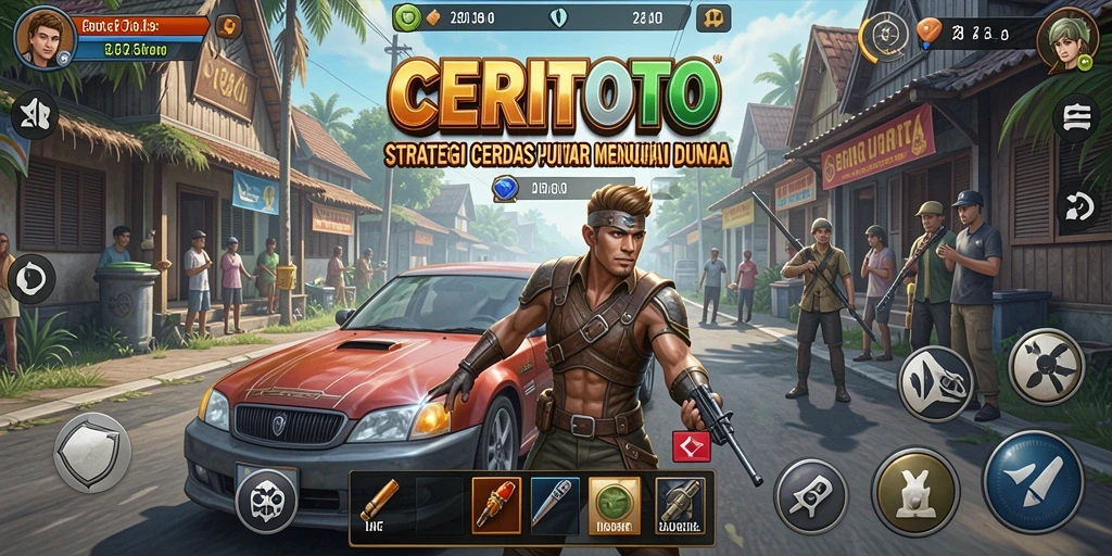 Tampilan gameplay CERITOTO yang menegangkan di medan perang strategi.