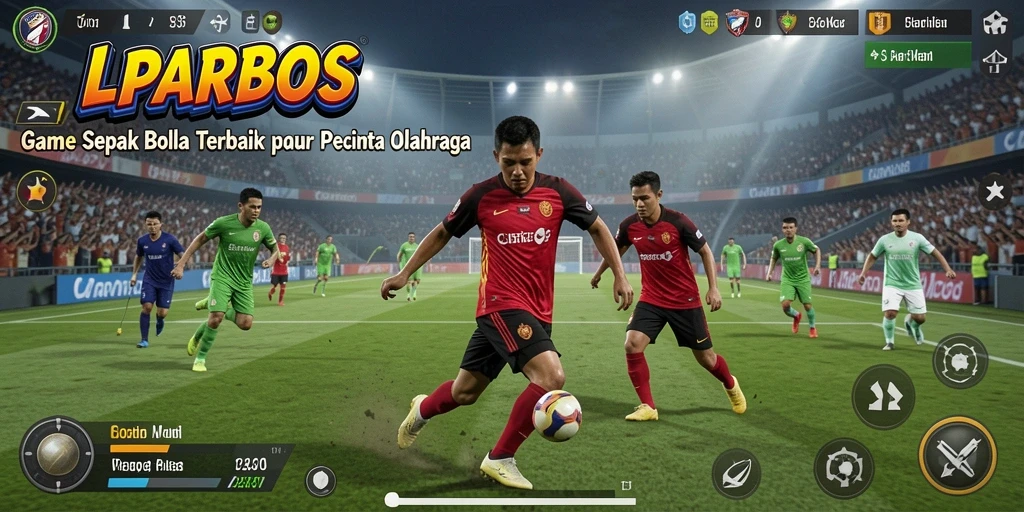 Tangkapan layar menunjukkan intensitas permainan sepak bola yang seru.