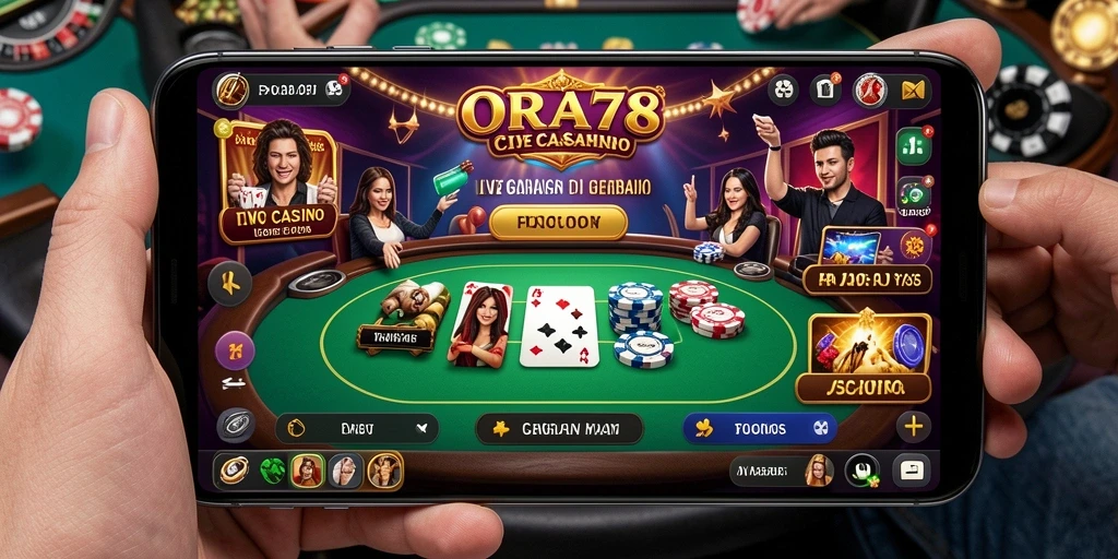Tampilan gameplay seru Live Casino dari ORA78.